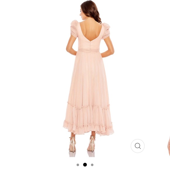 Mac Duggal  Size 4 Ruffle Tiered Metallic Ruched Shoulder Dress - Picture 12 of 14